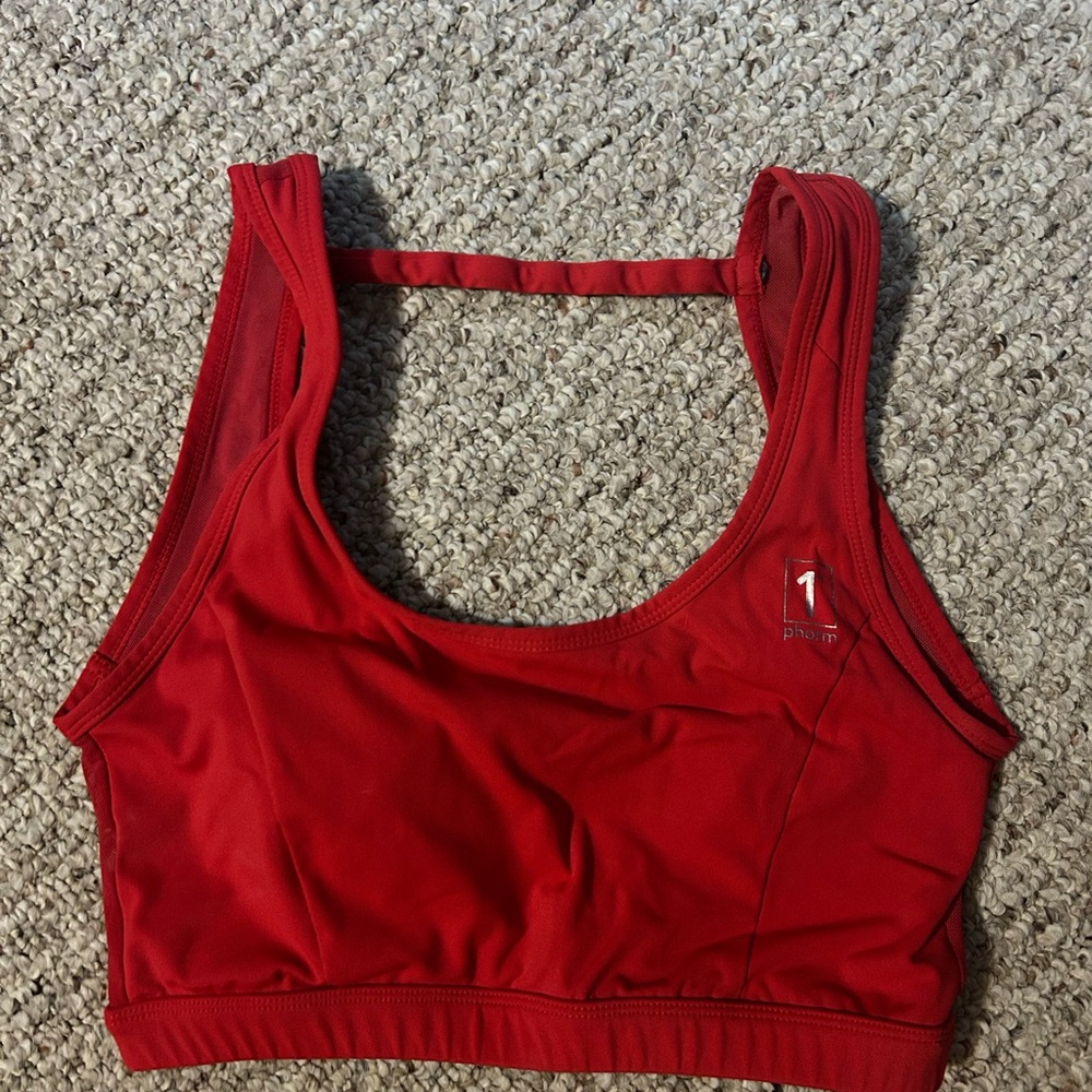Red 1st Phorm Sports Bra